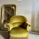 Fauteuil crapaud velours kaki