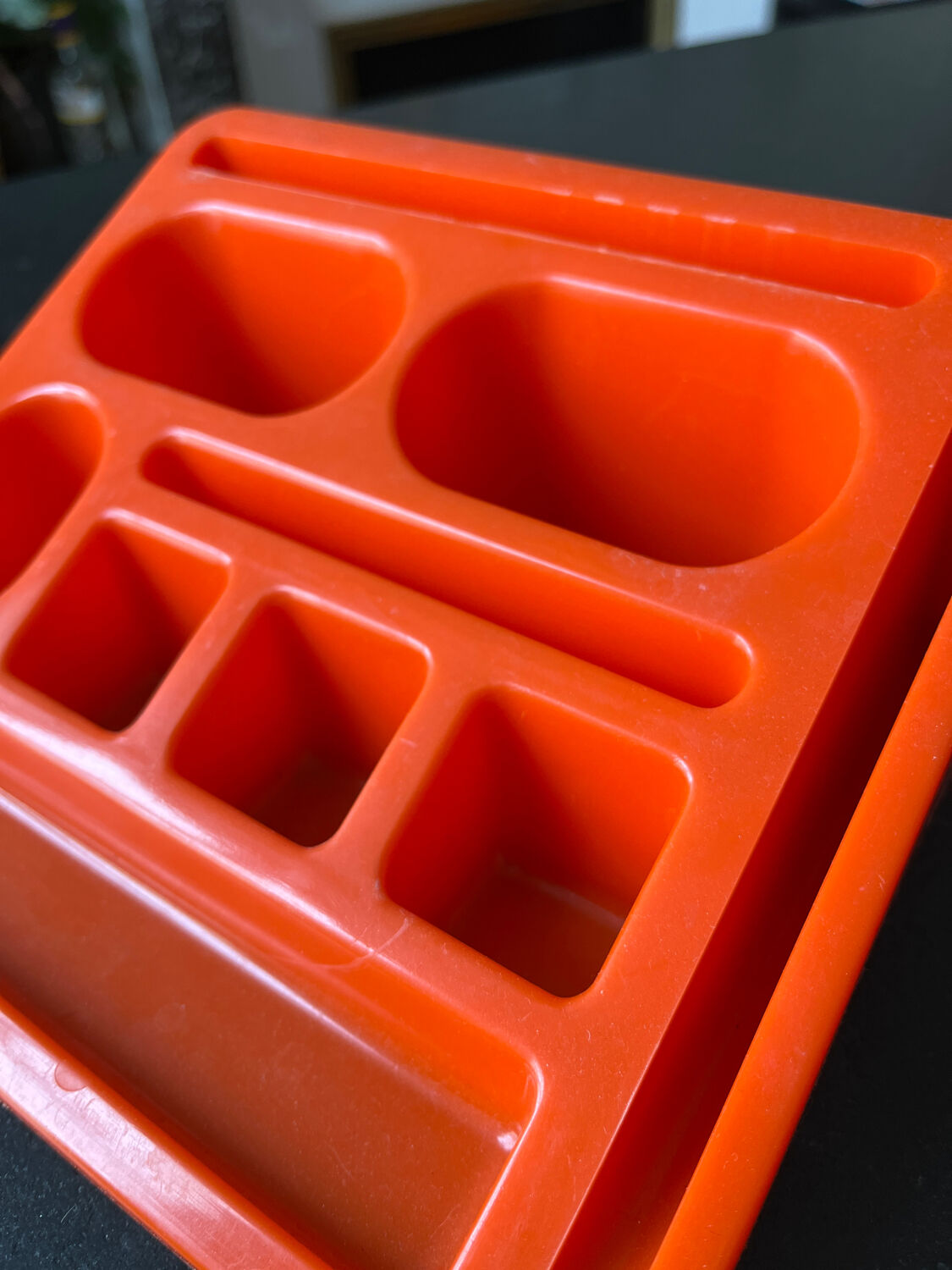 Orange desktop organizer