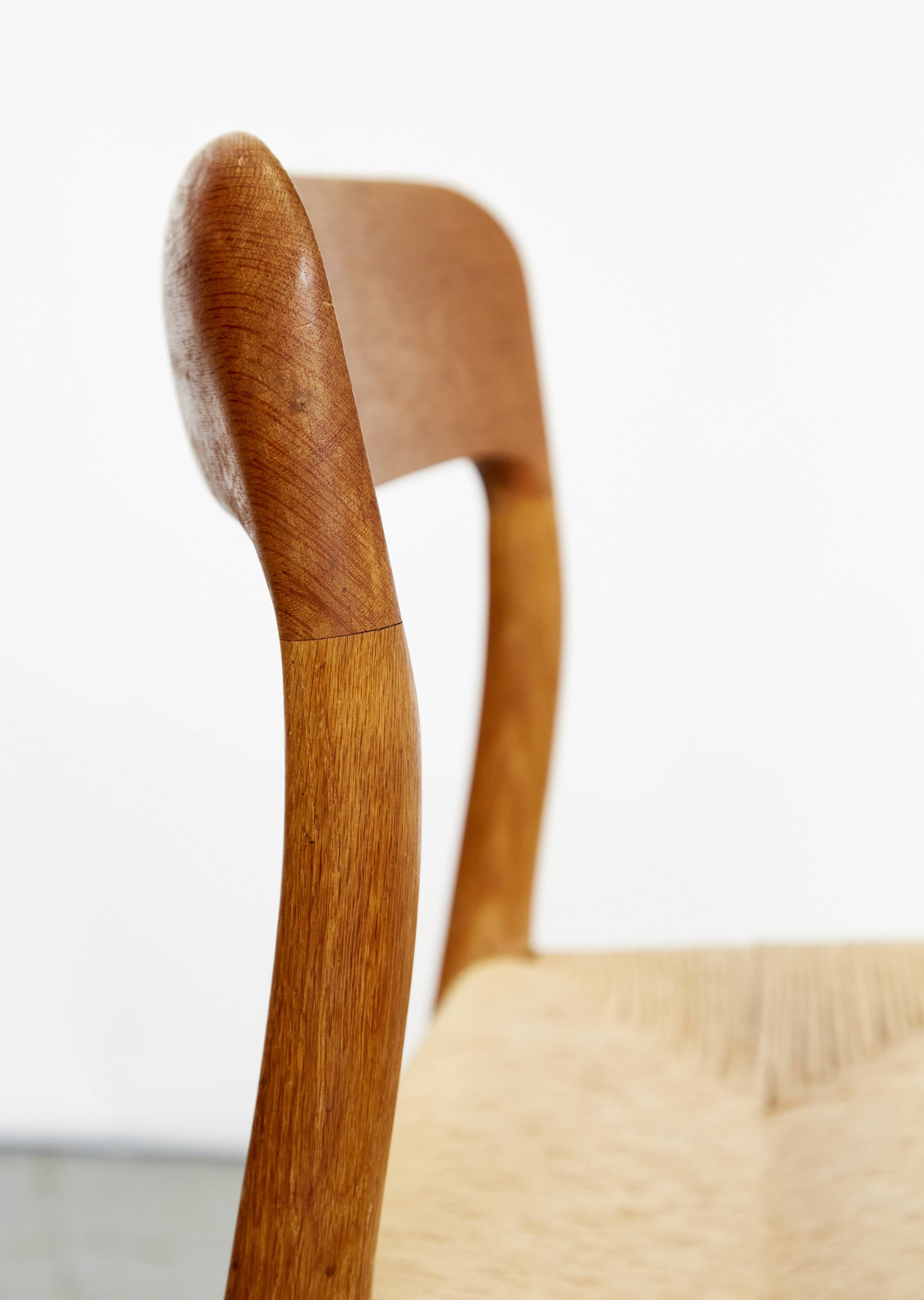 Niels Otto Møller Oak Dining Chair #75 J.L.Møller I Set of Two