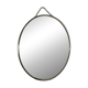 Round barber mirror with chain from the 1950s.