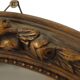 French Oval Gold Baroque-Style Mirror with Roses 58cm