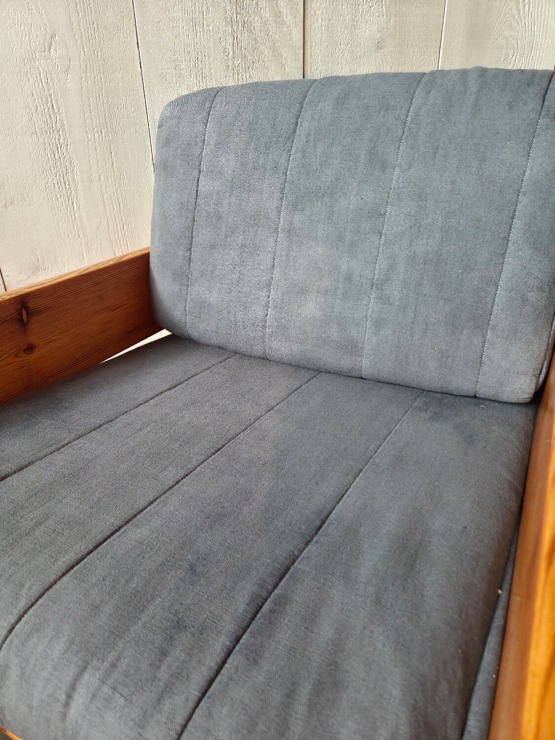 Pair of pine armchairs