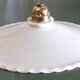 White opaline lampshade with wavy edges - mid. 20th century