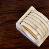 Set of coasters in Carrara marble