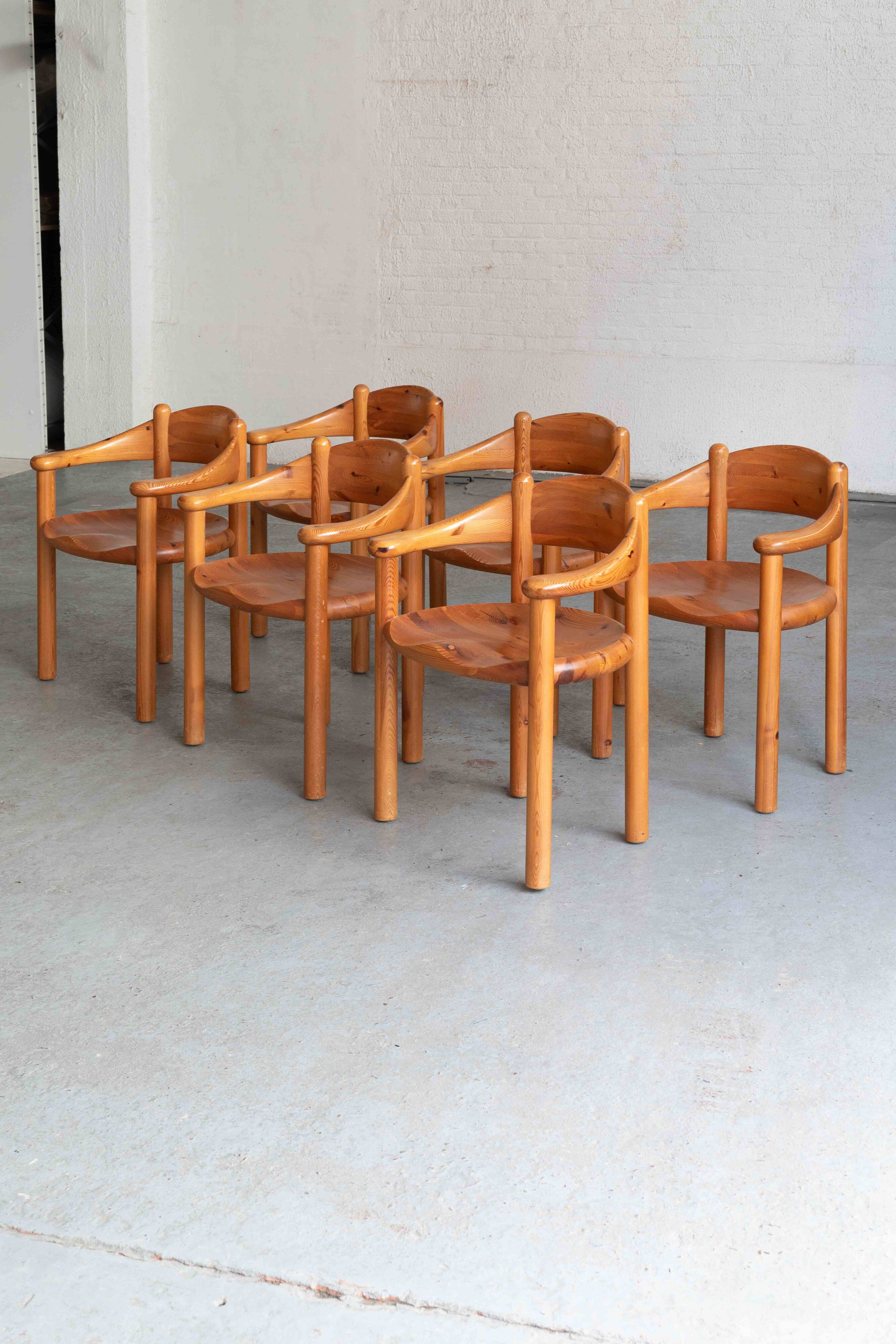 Ensemble de 6 chaises de salle à manger par Rainer Daumiller, années 1970