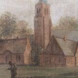 Large oil painting on canvas 2 m x 1.50 m - animated landscape - Charles Louis Verboeckhoven