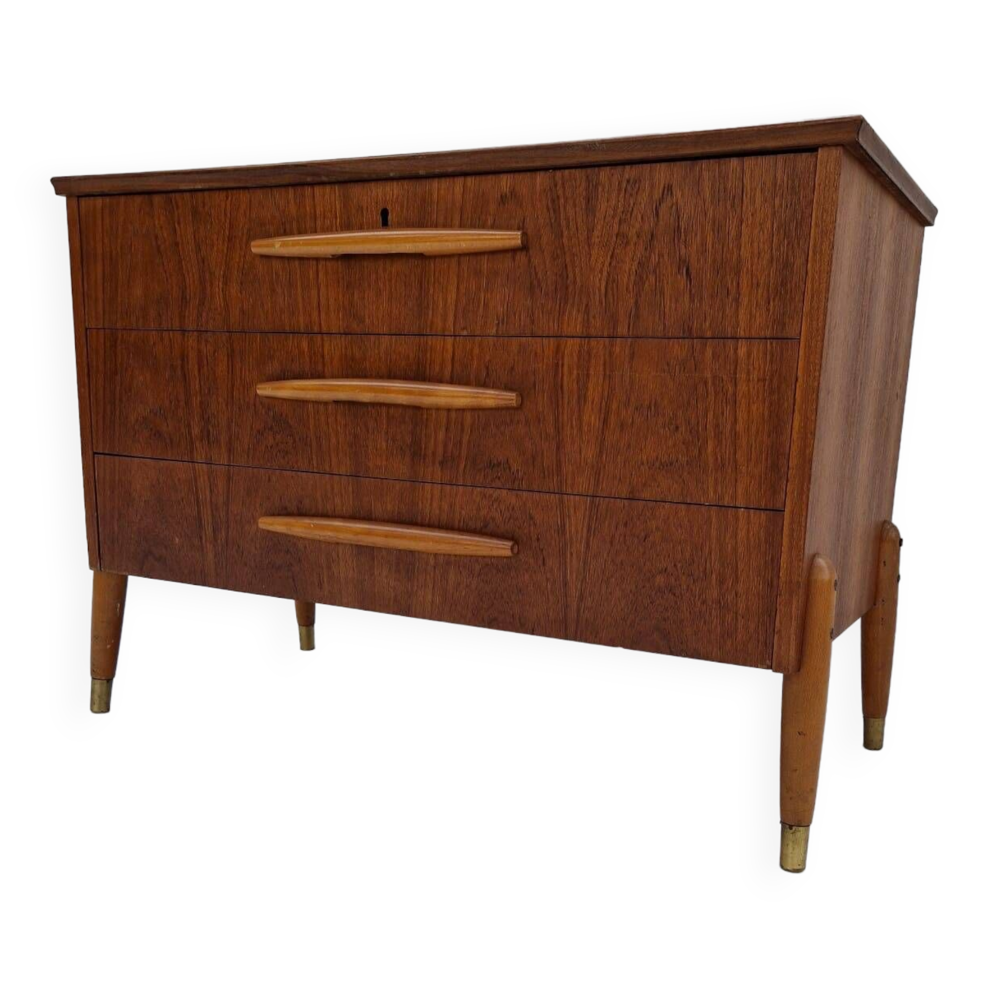 Commode en teck, Danemark, années 1970