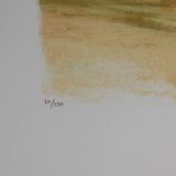 Paul COLLOMB: The ocean beach, original signed lithograph.