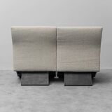 Pair of vintage fabric armchairs from the 1970s modernist period