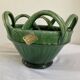 Vintage green glazed ceramic planter / cache-pot, Meyssac