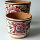 1960s - set of 2 ceramic planter, made in Italy, vintage