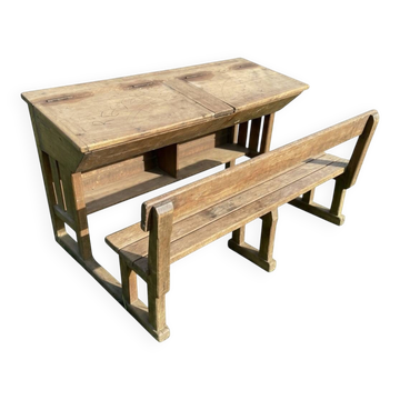 School desk for 2 with bench