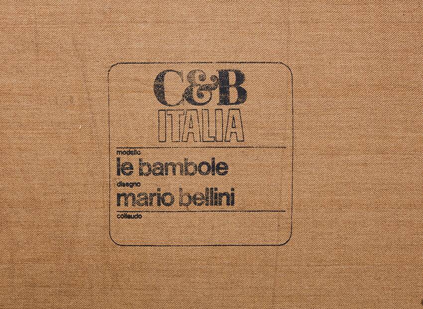 Early Bambole Lounge Chair + Ottoman by Mario Bellini for C&B Italia 1972