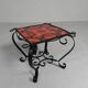 Vintage coffee table with 4 tiles, 1960s
