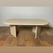 Travertine coffee table