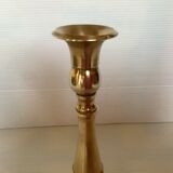 Pair of brass candle holders