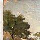 Old oil painting on canvas landscape signed Mouthon 19th century