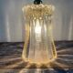 Vintage amber glass walking lamp electrified to nine