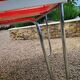 Table "floating" Space age 1970 Red Glass and Dove Tail - 140x80cm
