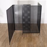 Pair of trellis, vintage perforated metal screen