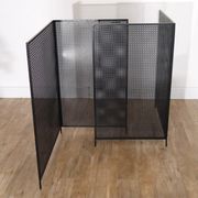Pair of trellis, vintage perforated metal screen