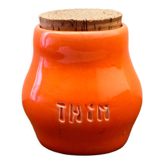 Orange ceramic pot Idlas