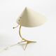 Large mid-century modern brass crow's foot table lamp by Kalmar Austria