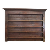 Wall dresser shelf for rustic wooden collection plates (fir and oak)