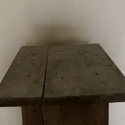 Sellette d'atelier ancienne néo-classique en bois lavé