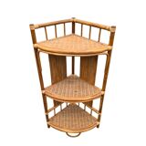 Rattan corner shelf