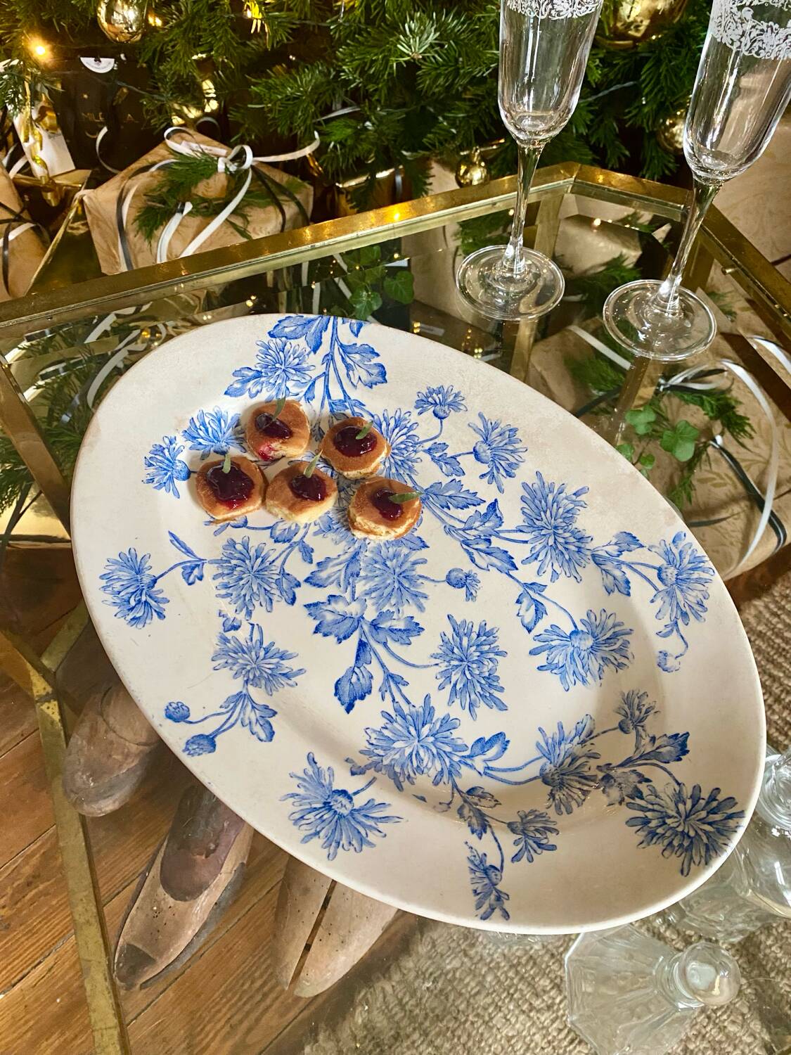 Longwy earthenware oval dish