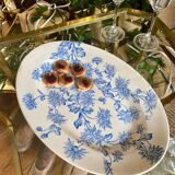 Longwy earthenware oval dish