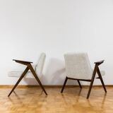 Customizable Pair Of Restored Mid Century "Bunny" Armchairs, 1970's