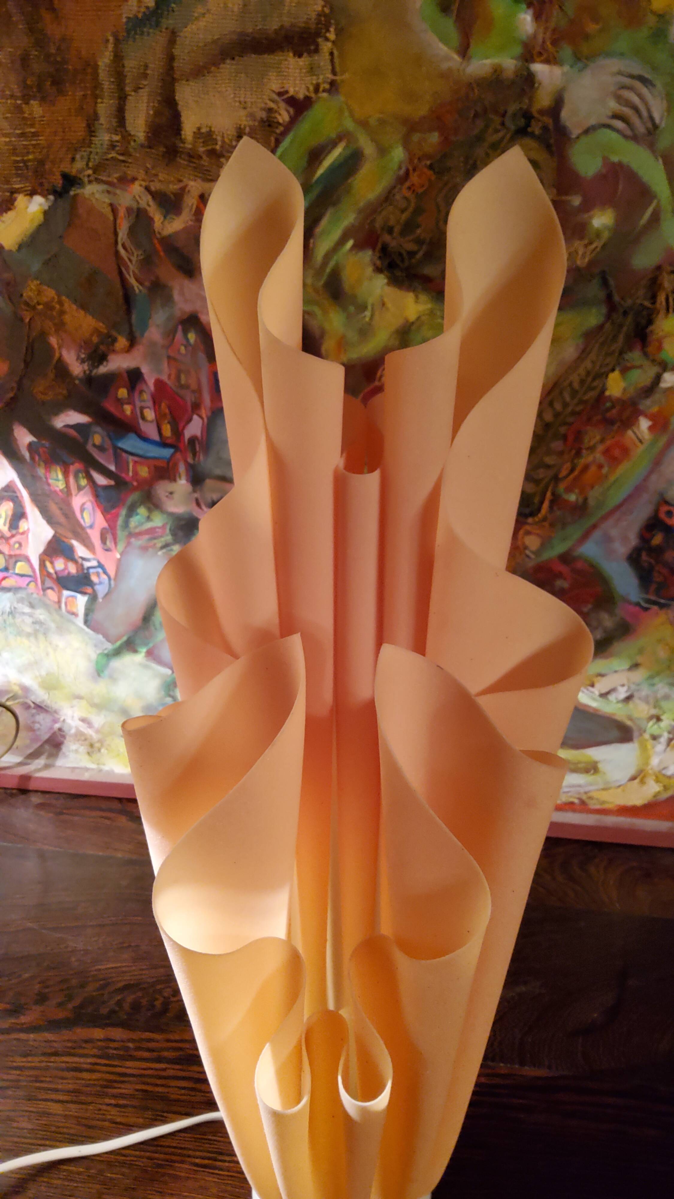 Athena lamp by Georgia Jacob marble and resin 53cm