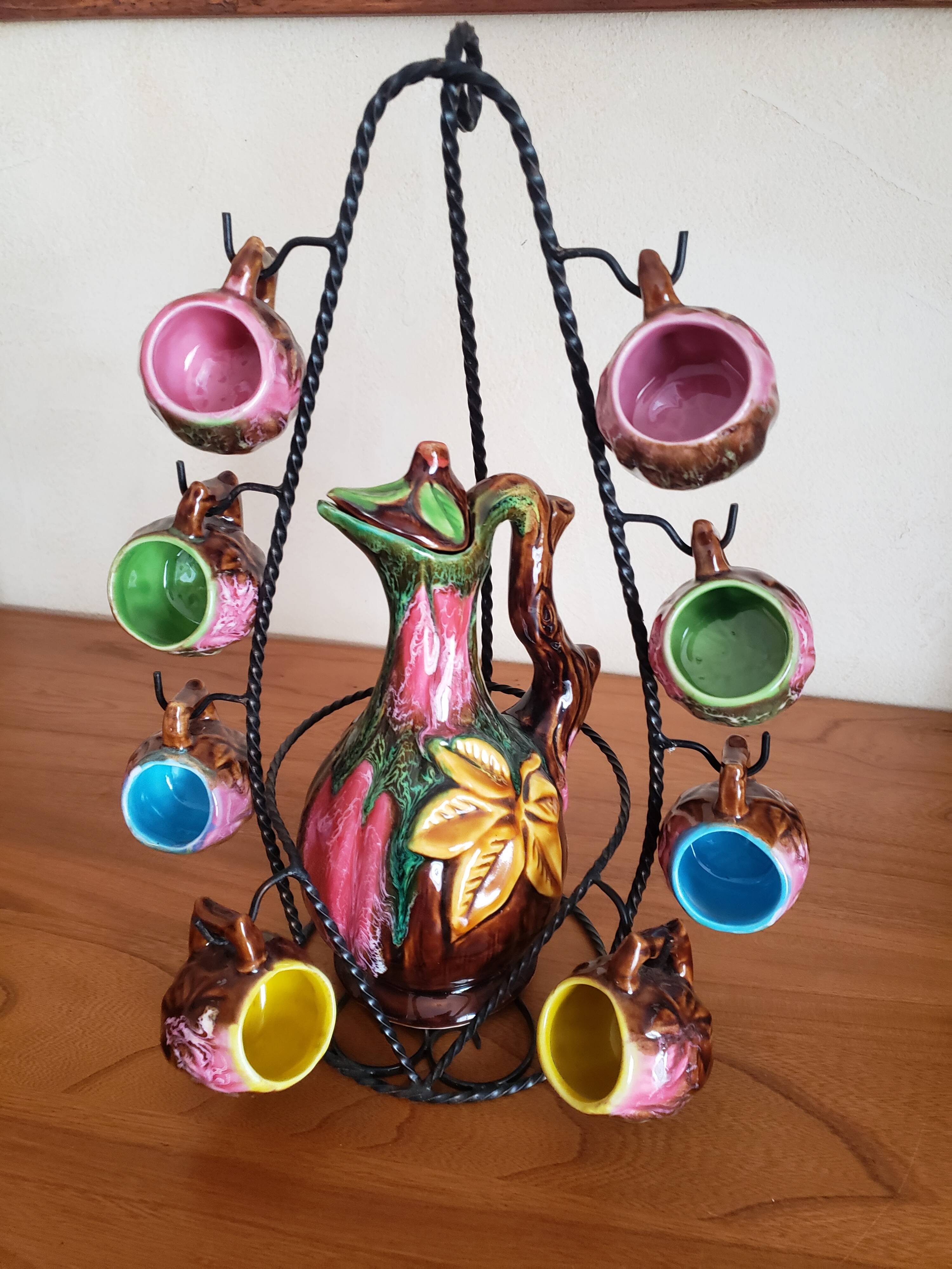 Vintage ceramic liqueur set