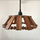 Suspension en bois et perle vintage