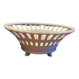 White earthenware fruit basket