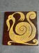 Plaque de céramique motif zoomorphe composée de 9 carreaux