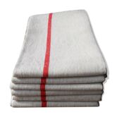 Set of 6 old cloths in linen and hemp