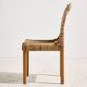 Oak and rattan chair, set of 4