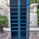 Vintage blue industrial cabinet, original condition, 1930s