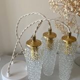Pendant lamp 3 vintage tulips