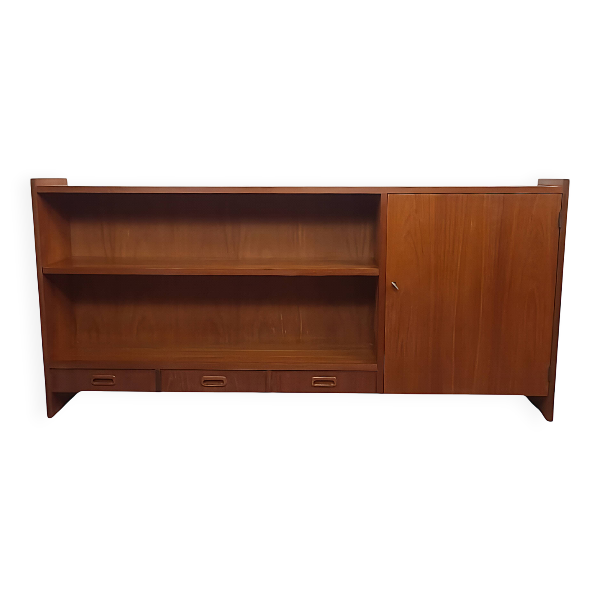 Vintage Scandinavian low bookshelf – Denmark – 1960s