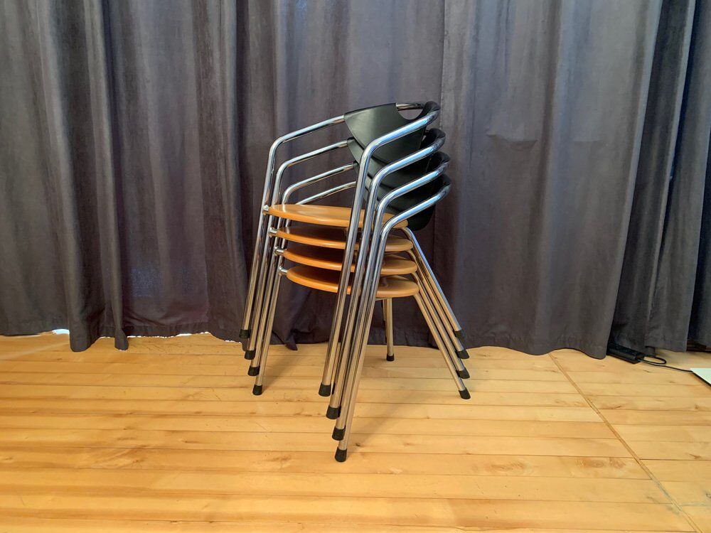 Italian Plurima chairs, 1980s, set of 4