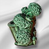 Spaghetti Noodles Ceramic Poodle Color Green Italy