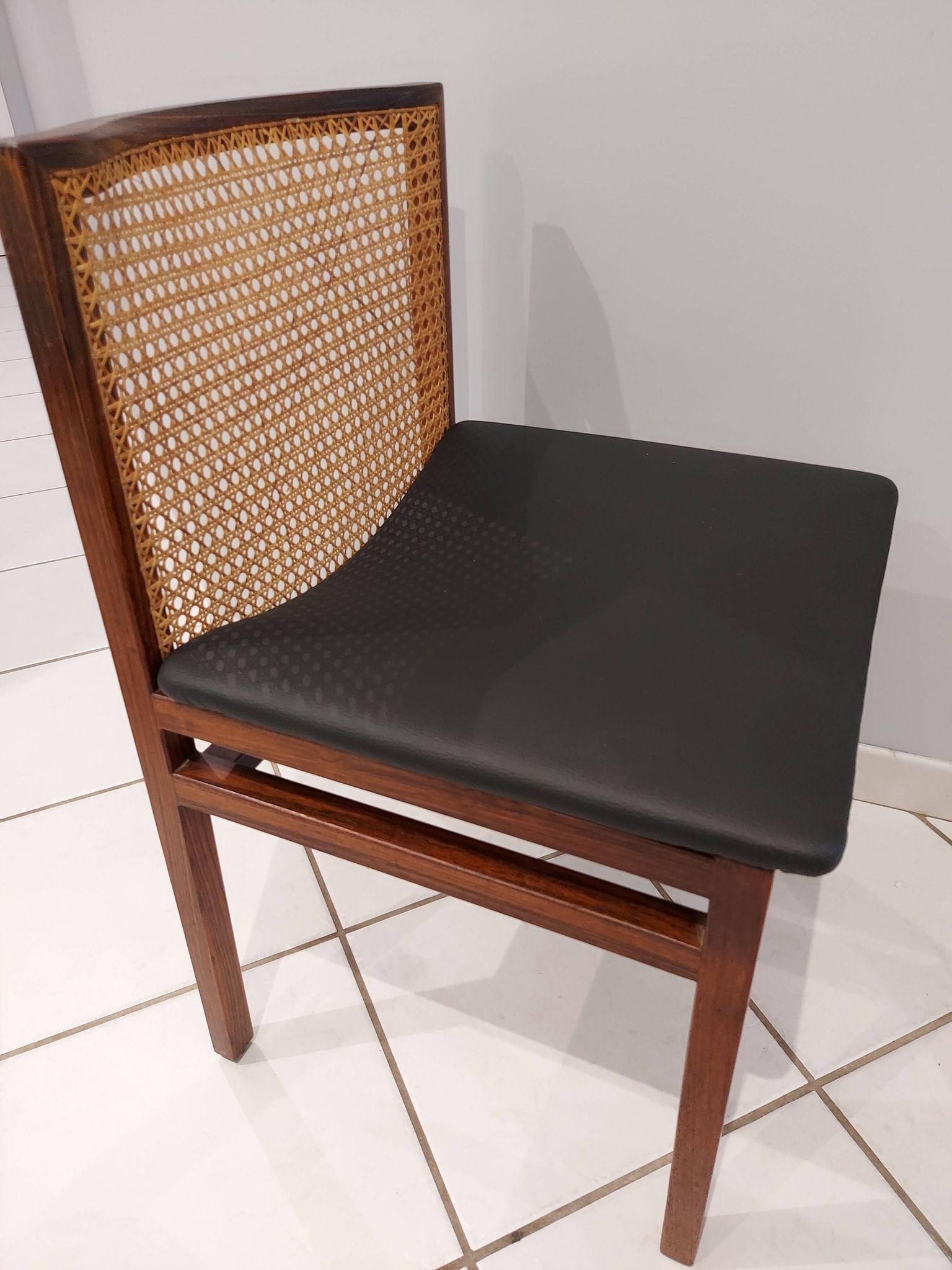 Suite of 6 chairs Italy Tito Agnoli rosewood 1960