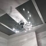 Iberlamp 10 branches chrome steel ceiling light