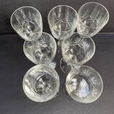 7 port glasses – Blown and cut crystal