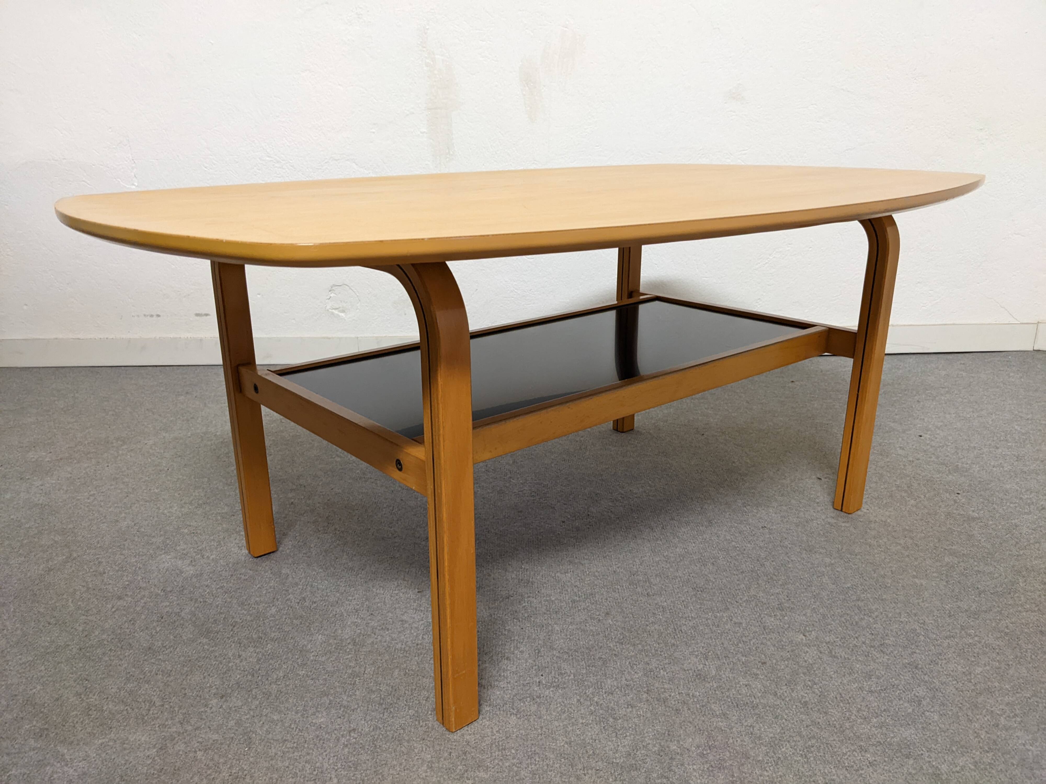 Table basse bow wood des années 60/70