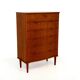 Teak tallboy chest of drawers, Denmark, 1950